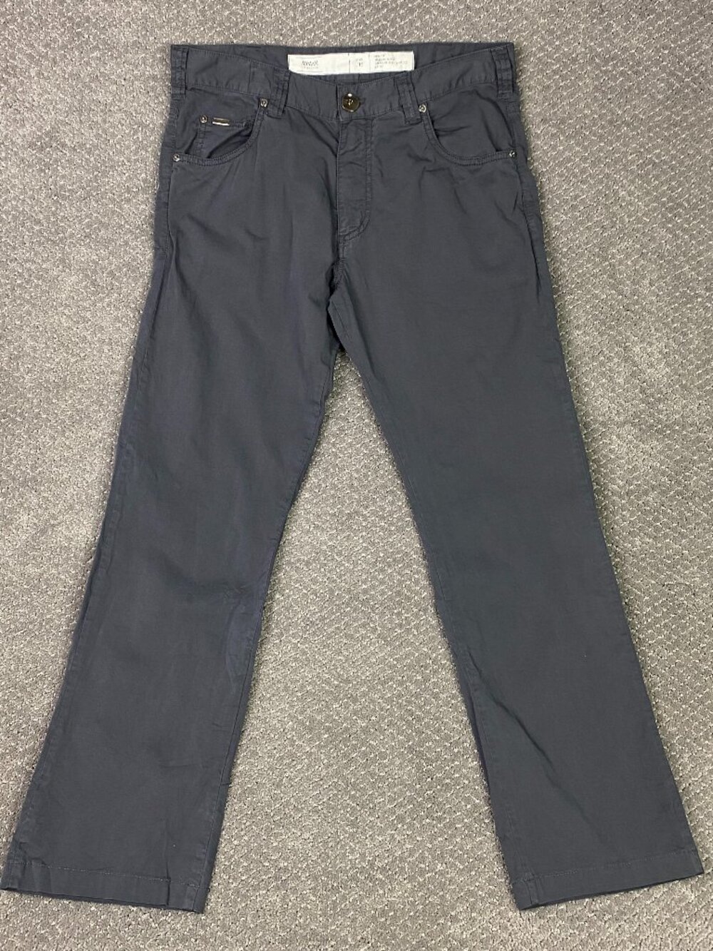 Armani Collezioni Pants Mens 32 Slim Fit Straight Leg Gray Chino 5 Pocket J15
